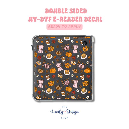 Fall Coffee - UV DTF E-Reader Decal - July 24