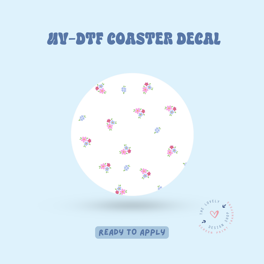 Ditsy Floral - UV DTF Coaster Decal - Feb 4