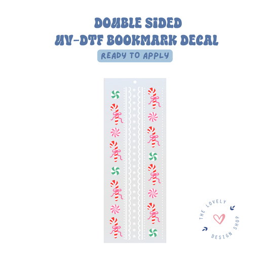 Candy Canes - UV DTF Bookmark Decal - Sep 15