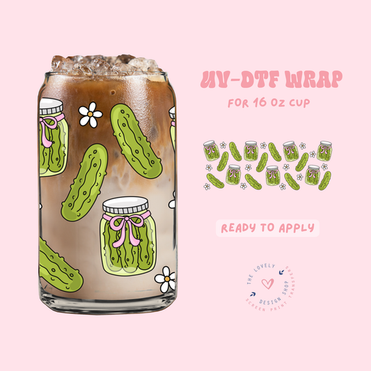 Pickle Girlie - UV DTF 16 oz Libbey Cup Wrap - Apr 23