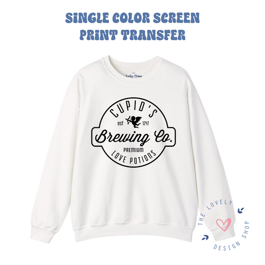 Cupid’s Brewing Co - Screen Print Transfer (RTS)