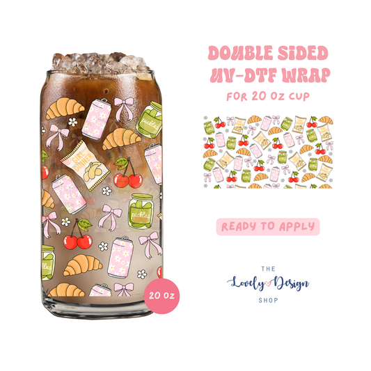 Girl Food - UV DTF 20 oz Libbey Cup Wrap - Aug 27