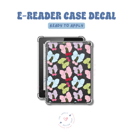 Multicolor Cherry Bows - UV DTF E-Reader Decal - Feb 19