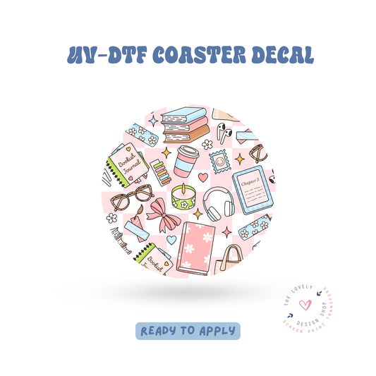 Bookish Essentials - UV DTF Coaster Decal - Jun 11