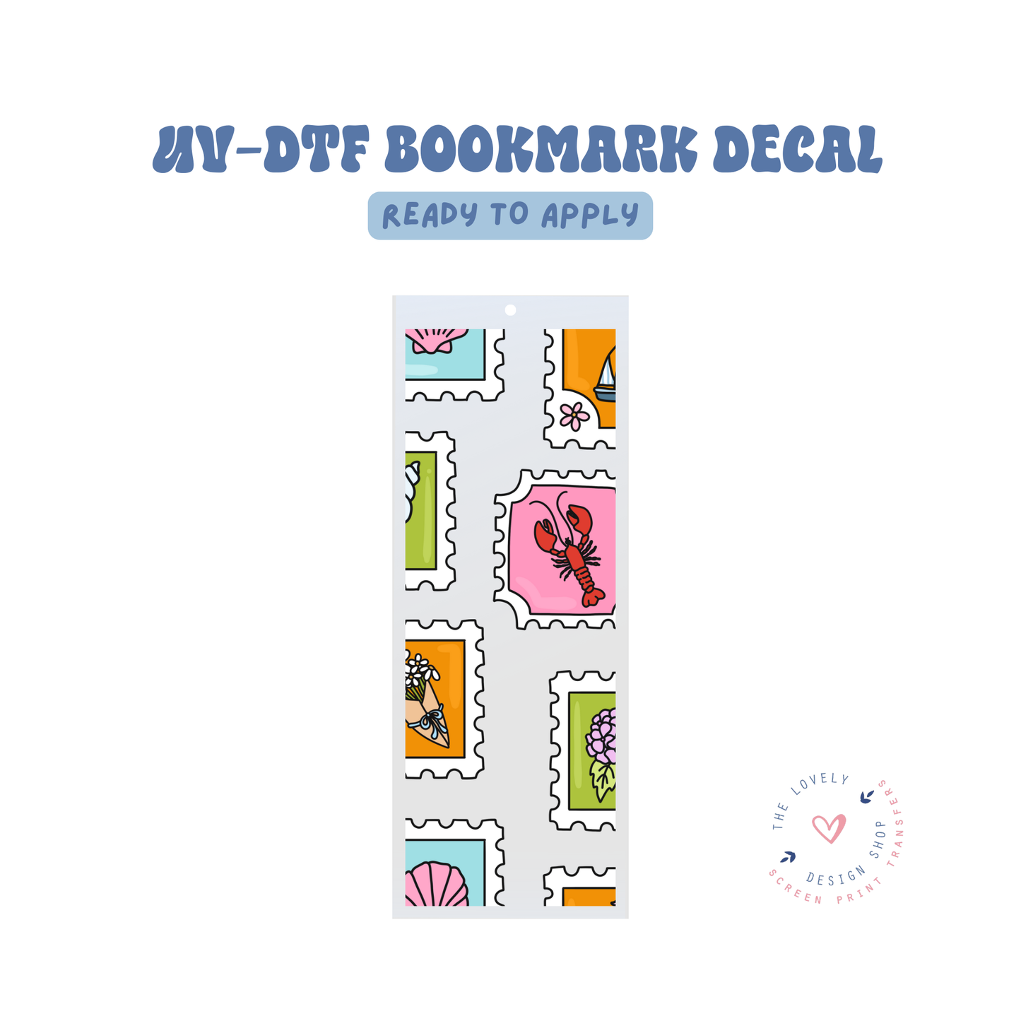 Summer Stamps - UV DTF Bookmark Decal - Apr 23