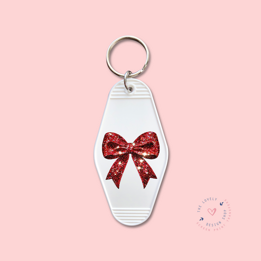 Glitter Bow -  Keychain UV DTF Decal - Oct 28