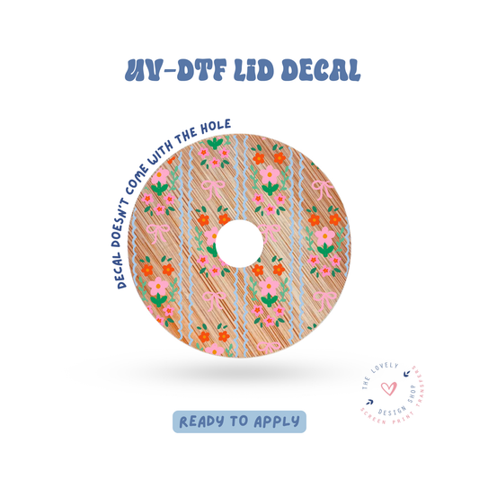 Summer Florals - UV DTF Lid Decal - Apr 23