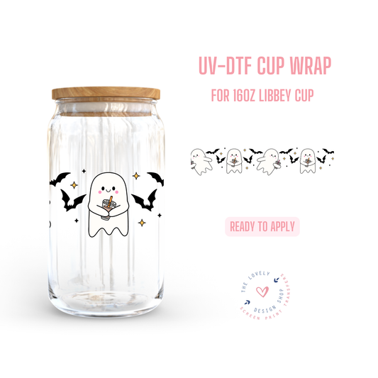 Coffee Ghouls - UV DTF 16 oz Libbey Cup Wrap - Jul 15