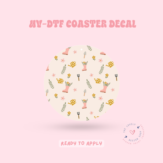 Gardening - UV DTF Coaster Decal - Feb 4