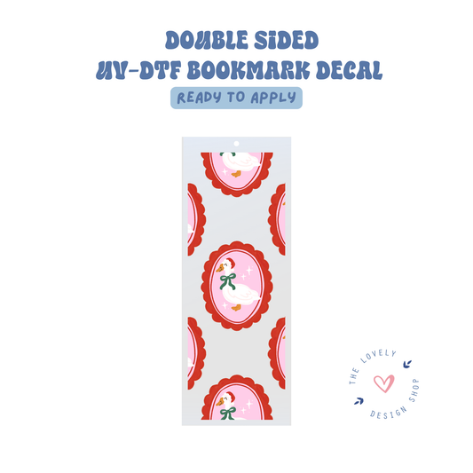 Festive Geese - UV DTF Bookmark Decal - Sep 15