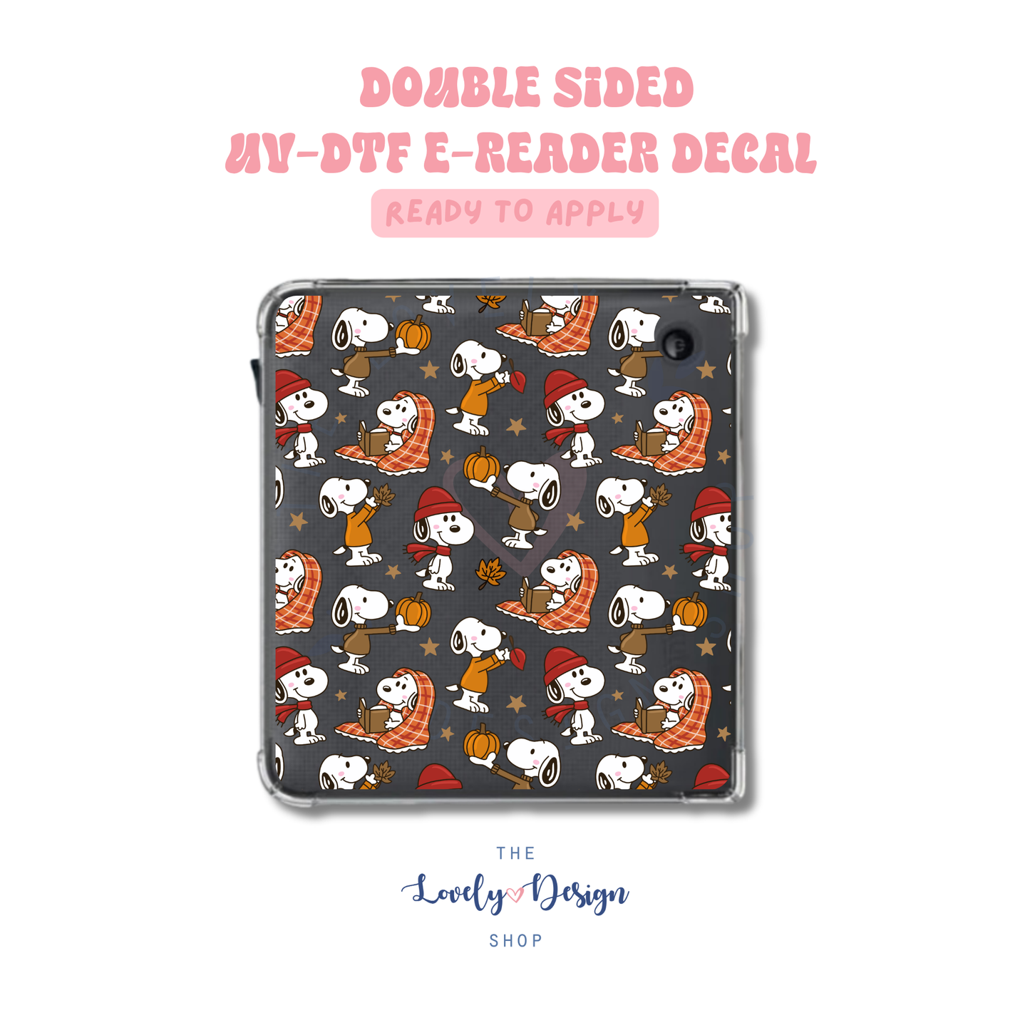 Fall Cute Dogs - UV DTF E-Reader Decal - July 24