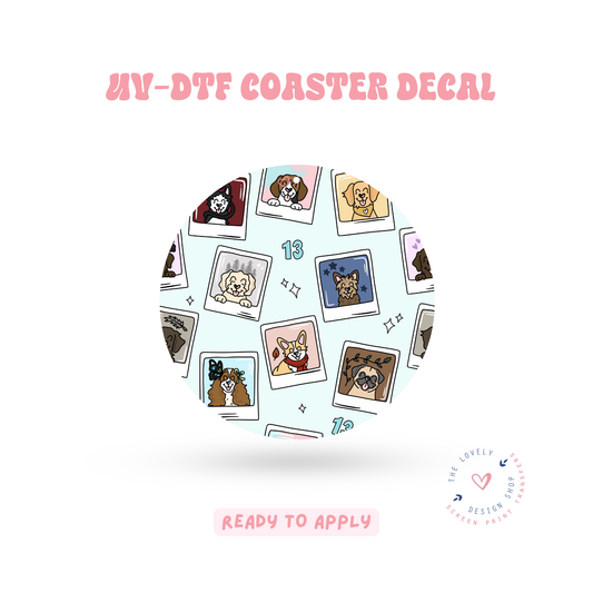 Eras Pups Polaroids - UV DTF Coaster Decal - Feb 4