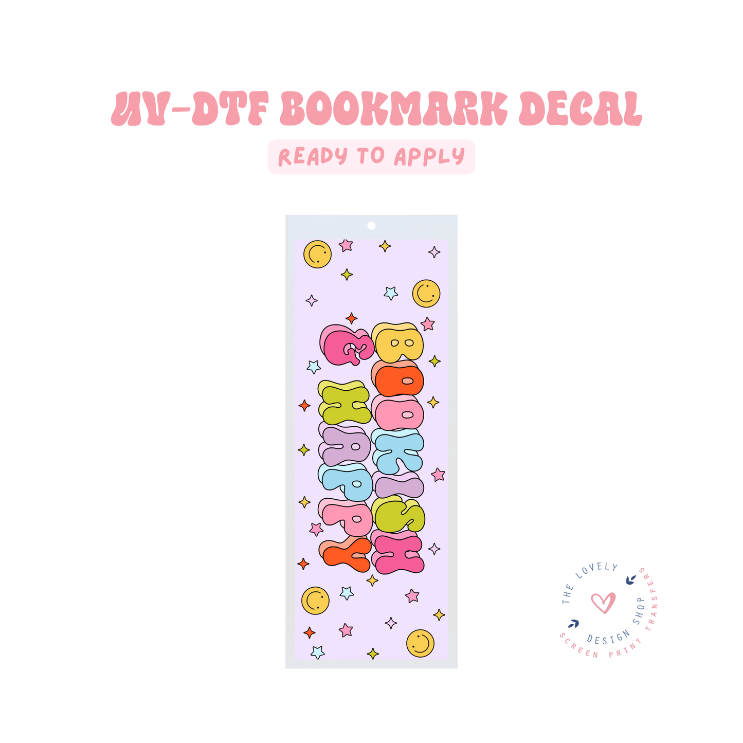 Bookish & Happy - UV DTF Bookmark Decal - Jan 27