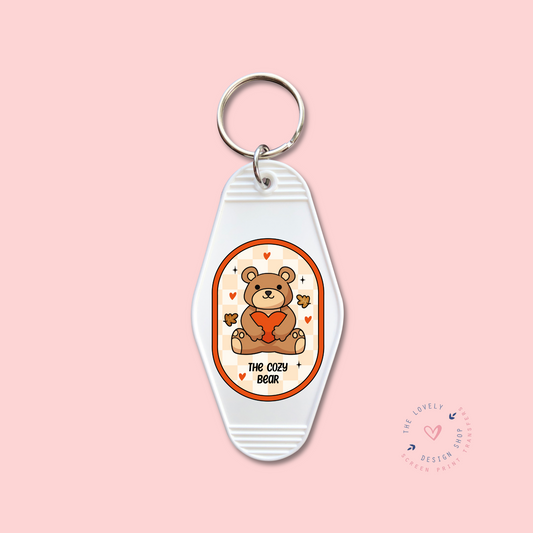 The Cozy Bear Label  -  Keychain UV DTF Decal - Sep 30