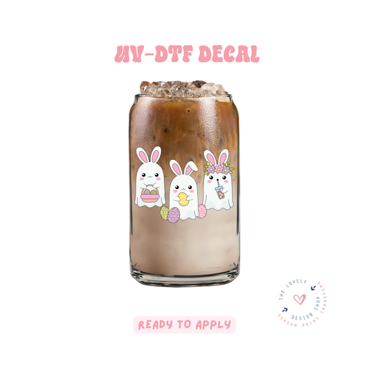 Easter Bunny Ghosties - UV DTF Cup Decal - Feb 19