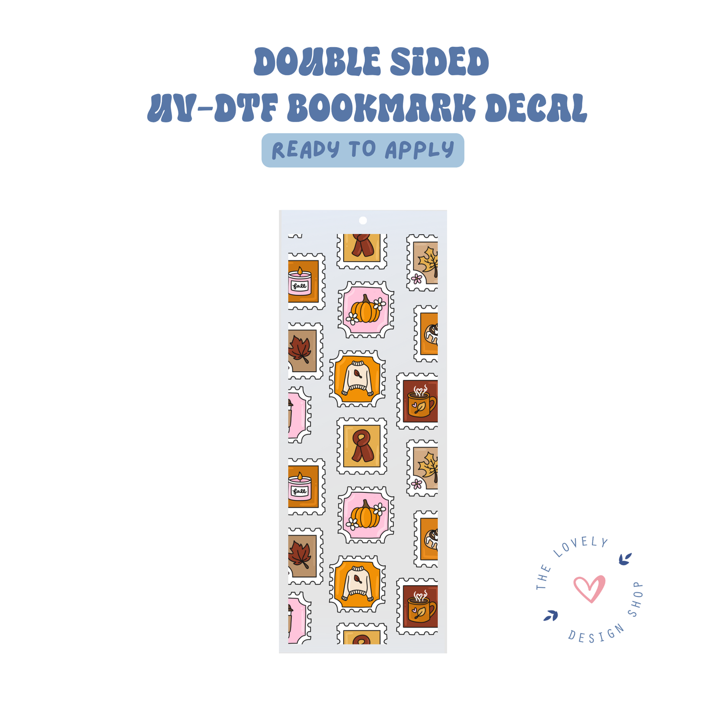 Cozy Stamps - UV DTF Bookmark Decal - Aug 8