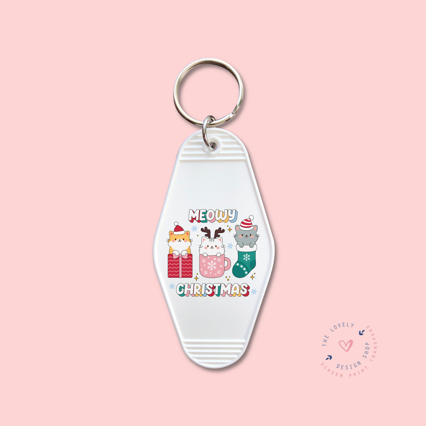 Meowy Christmas -  Keychain UV DTF Decal - Oct 8
