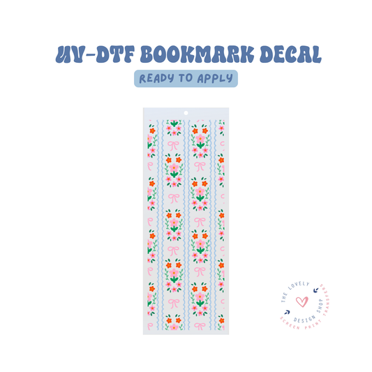 Summer Florals - UV DTF Bookmark Decal - Apr 23