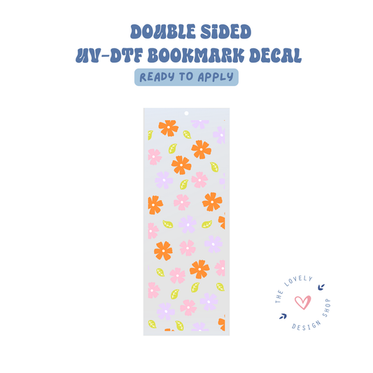 Tri-Flower - UV DTF Bookmark Decal - Aug 8