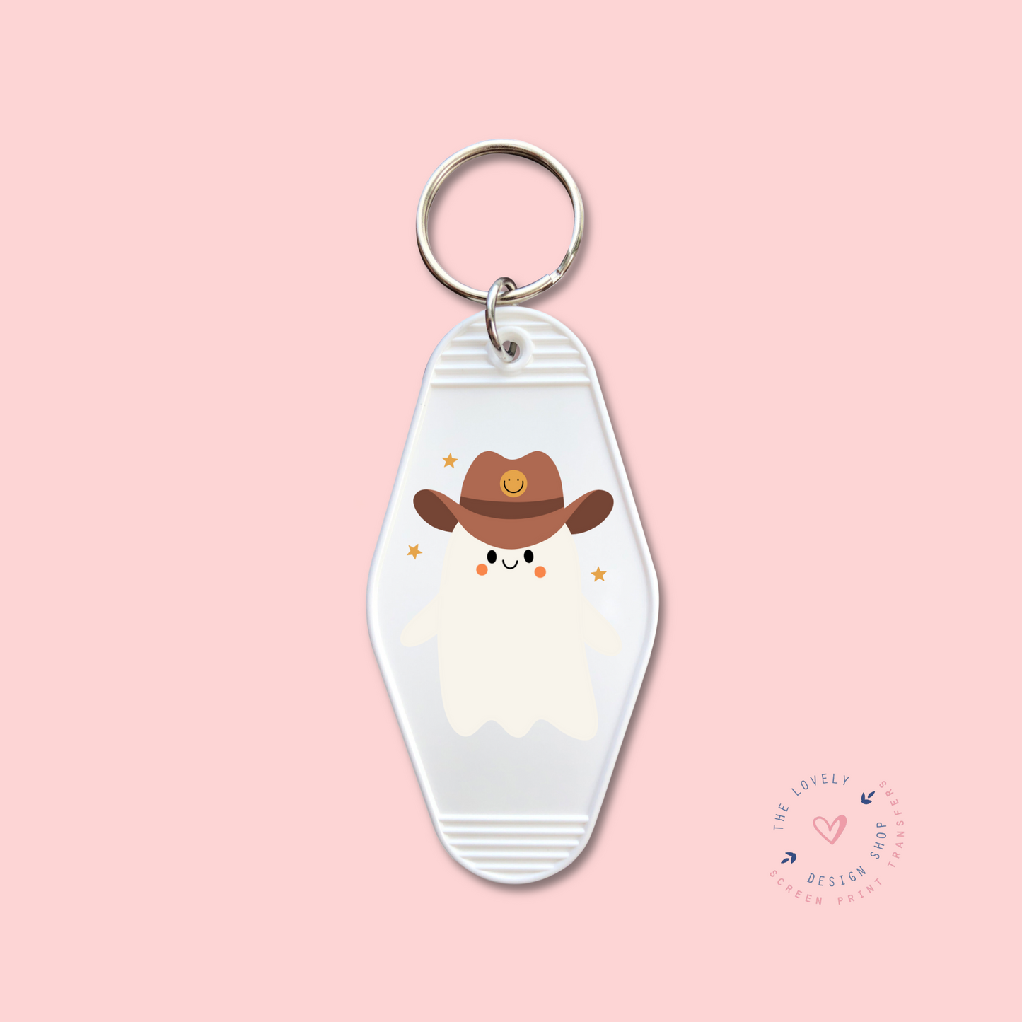 Cute Cowboy Ghost -  Keychain UV DTF Decal - July 29