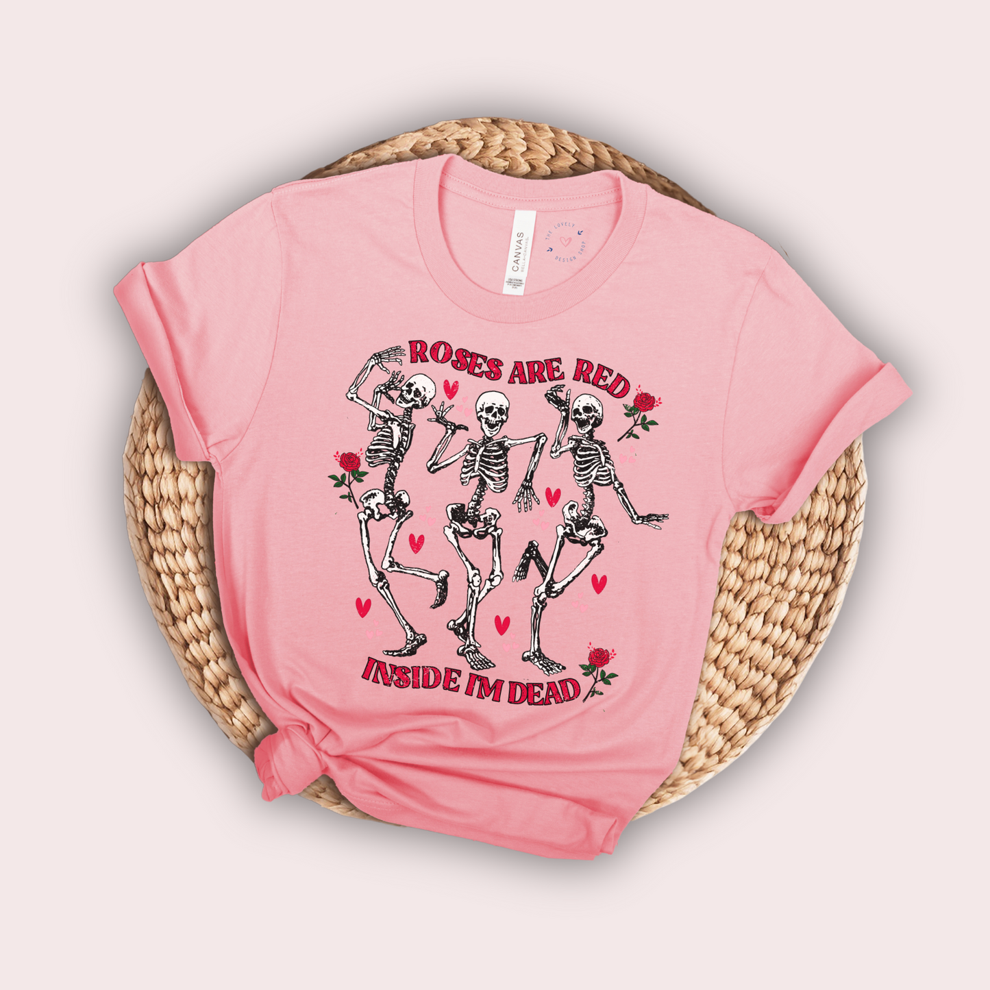 Roses Are Red Inside I'm Dead - FULL COLOR DTF TRANSFER (Ready to Ship)