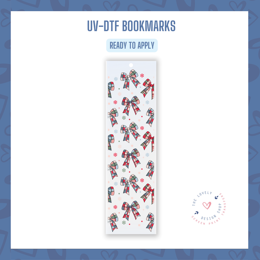 Christmas Bow - UV DTF Bookmark Decal - Oct 21