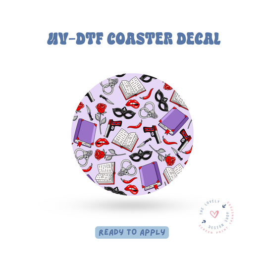 Dark Romance - UV DTF Coaster Decal - Feb 24
