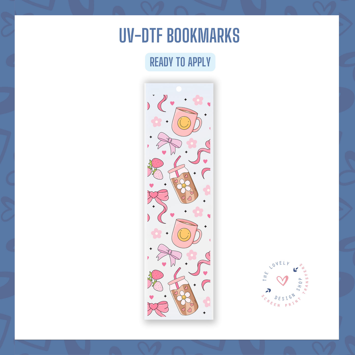 Pink Essentials  - UV DTF Bookmark Decal (Ready to Ship) Apr 8
