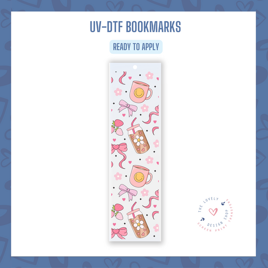 Pink Essentials  - UV DTF Bookmark Decal (Ready to Ship) Apr 8