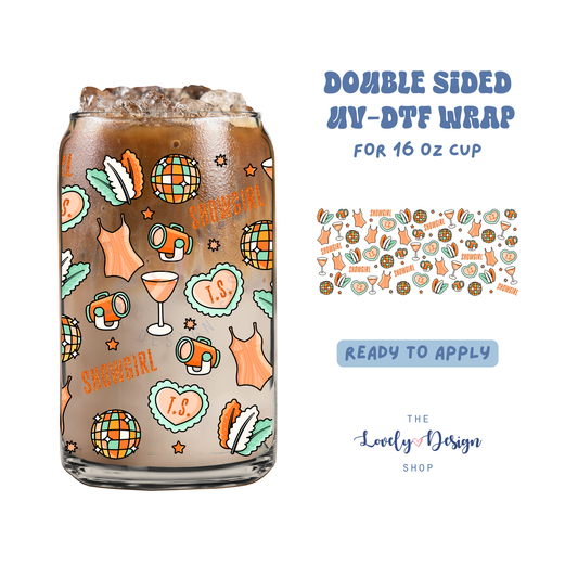Showgirl Era - UV DTF 16 oz Libbey Cup Wrap - Aug 8