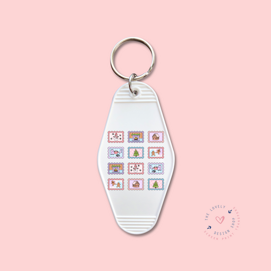 Christmas Stamps -  Keychain UV DTF Decal - Nov 12