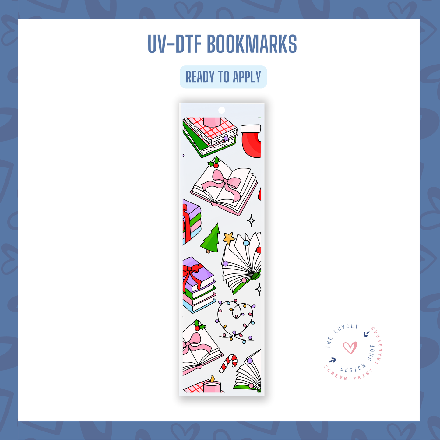 Christmas Bookish - UV DTF Bookmark Decal - Nov 4