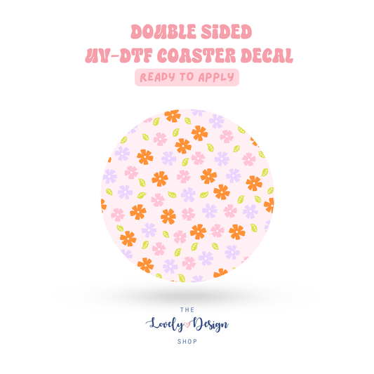 Tri-Flower - UV DTF Coaster Decal - Aug 8