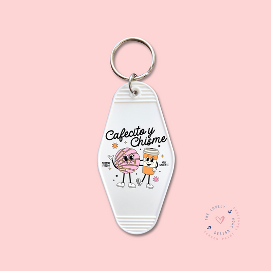 Cafecito y Chisme -  Keychain UV DTF Decal - Nov 4