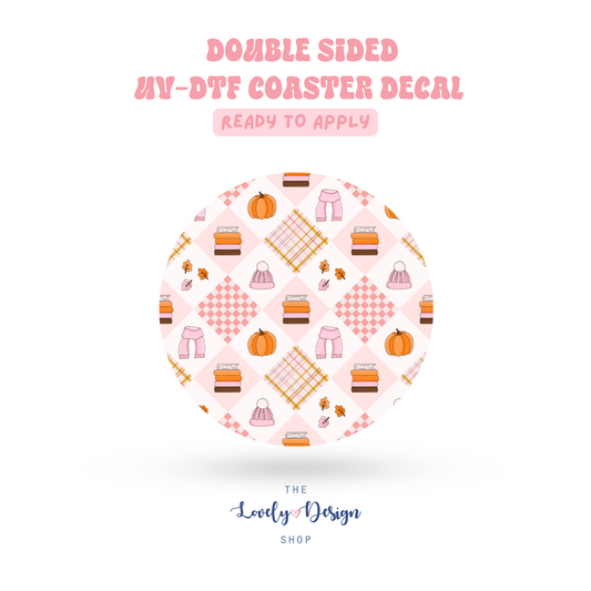 Autumn Girlie - UV DTF Coaster Decal - Aug 27