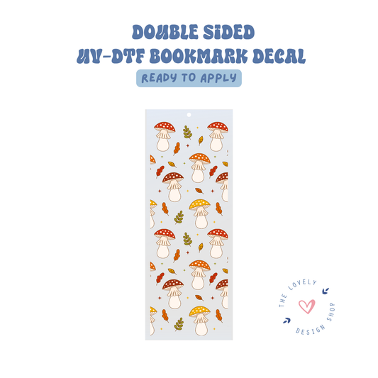 Fall Mushies - UV DTF Bookmark Decal - Aug 27