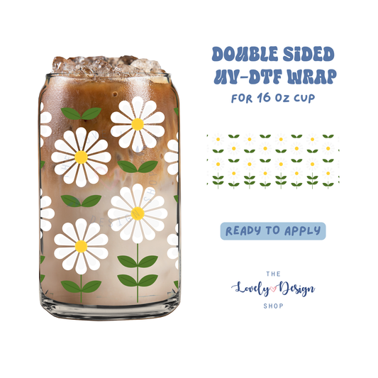 Daisy Fields  - UV DTF 16 oz Libbey Cup Wrap - Aug 27