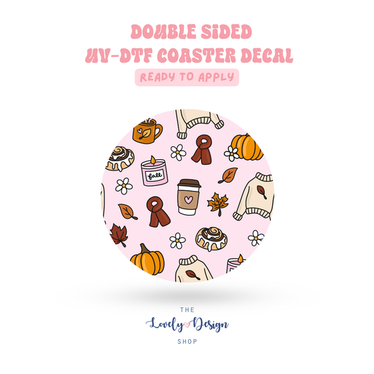 Cozy Girl - UV DTF Coaster Decal - Aug 8