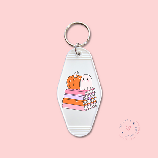 Bookish Ghost -  Keychain UV DTF Decal - Oct 15