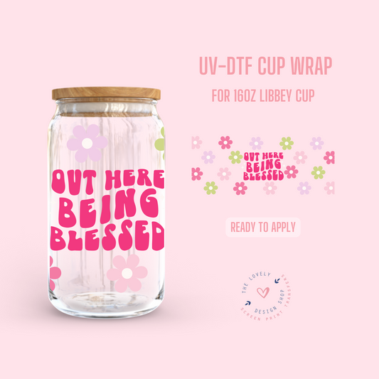 Blessed - UV DTF 16 oz Libbey Cup Wrap (Ready to Ship) Mar 4