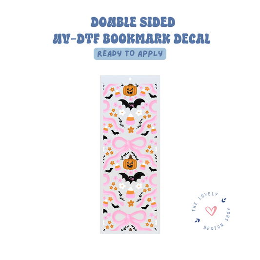 Coquette Halloween - UV DTF Bookmark Decal - Aug 8