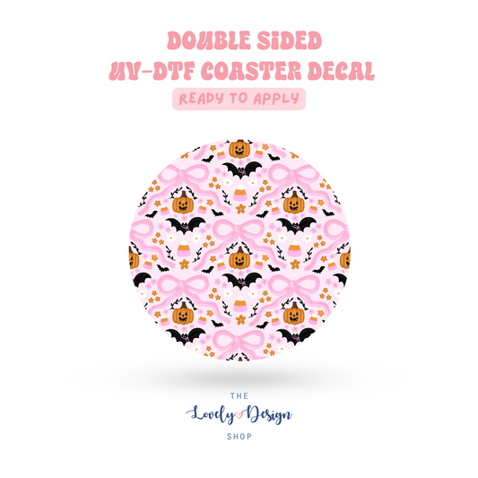 Coquette Halloween - UV DTF Coaster Decal - Aug 8