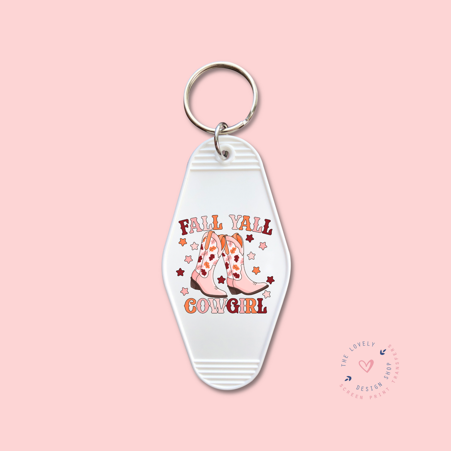 Fall Cowgirl Boots -  Keychain UV DTF Decal - July 29
