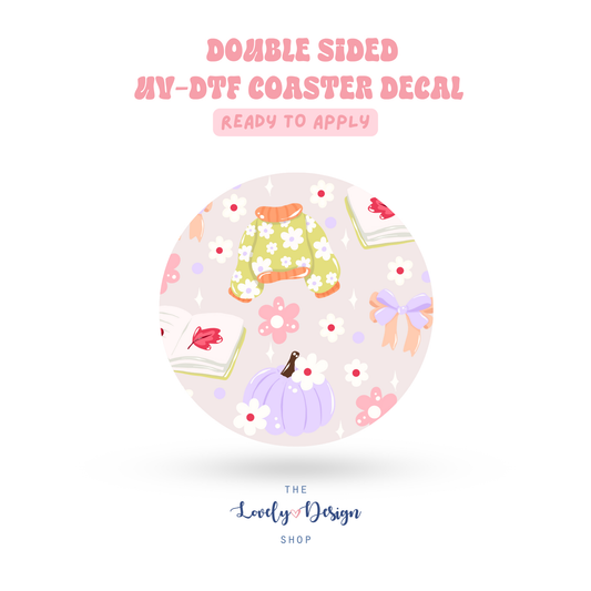 Autumn Happy - UV DTF Coaster Decal - Aug 27
