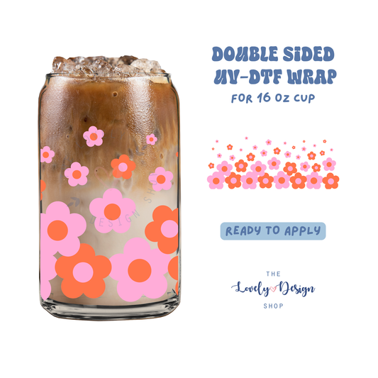 Daisies - UV DTF 16 oz Libbey Cup Wrap - Aug 8