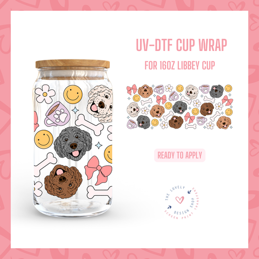 Labradoodle - UV DTF 16 oz Libbey Cup Wrap - Nov 4