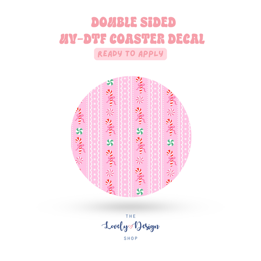 Candy Canes - UV DTF Coaster Decal - Sep 15
