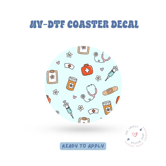 Health Care - UV DTF Coaster Decal - Feb 4