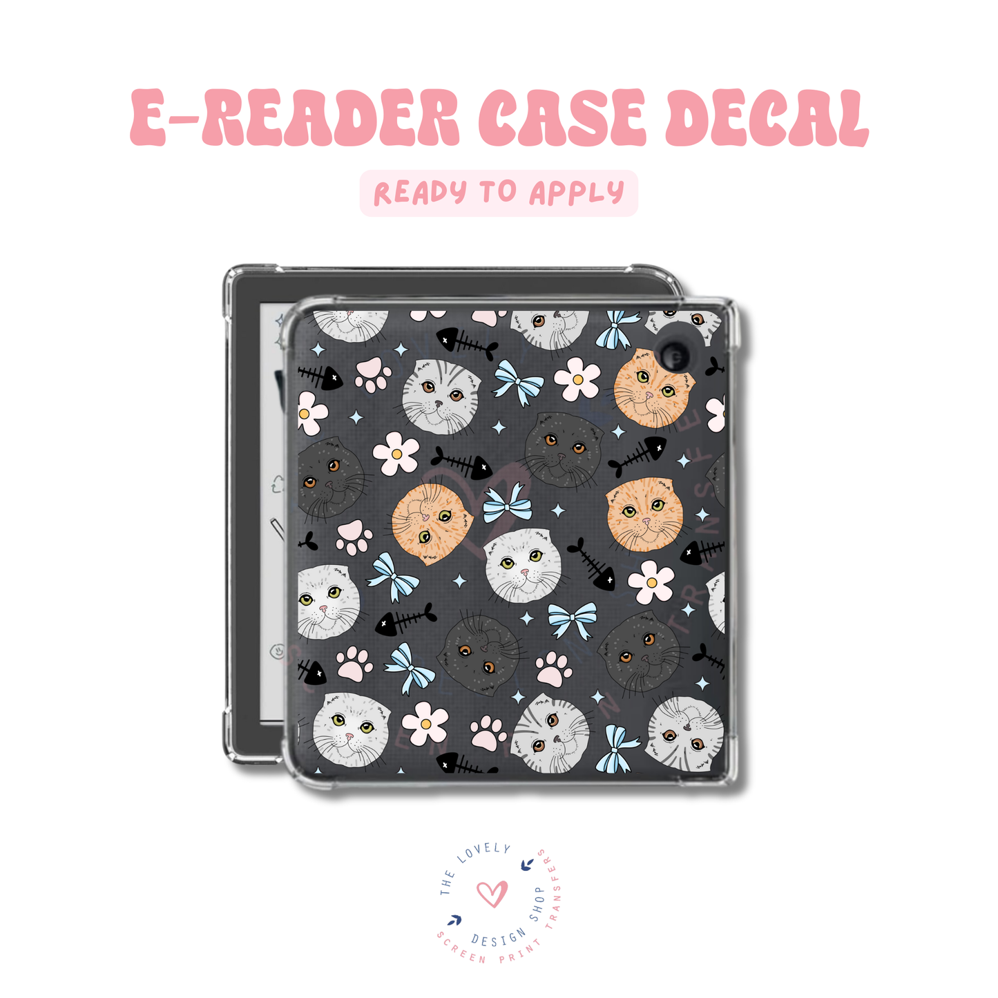 Scottish Fold Cat - UV DTF E-Reader Decal - Feb 24