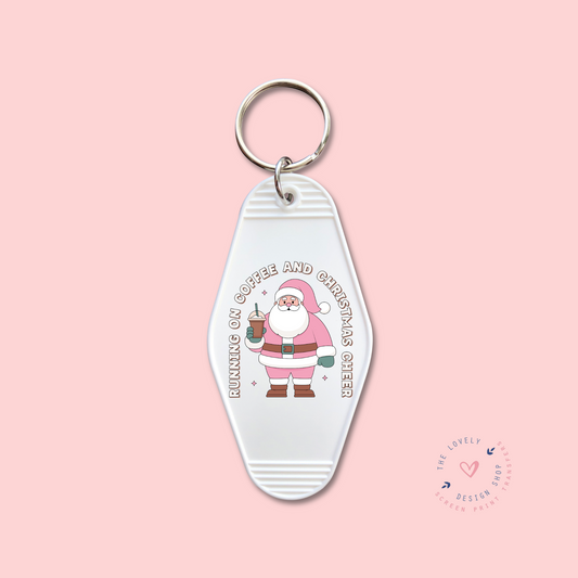 Running On Coffee And Christmas Cheer -  Keychain UV DTF Decal - Sep 16